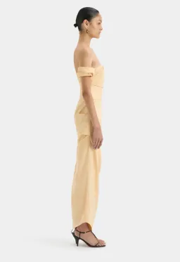 Sir the Label Carmen Draped Gown Light Peach Size 6 for rent on The Volte - image 2