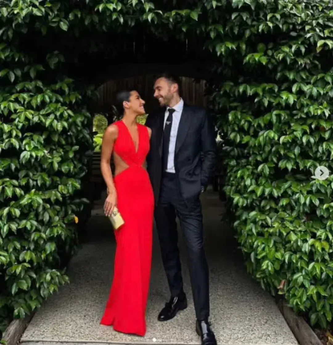 Effie Kats Valencia Gown in Cherry Red Size S / AU 8 for rent on The Volte - main image