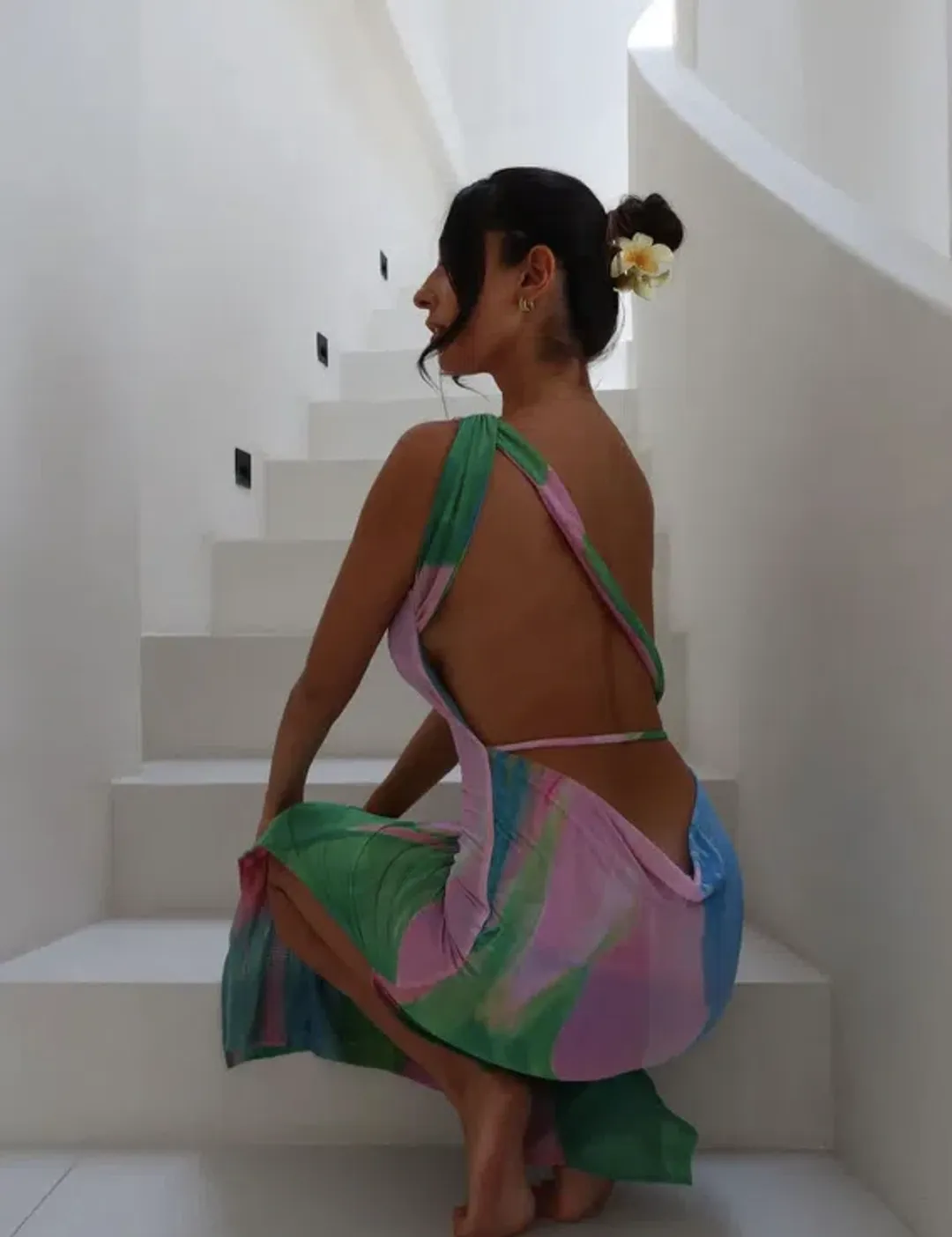 She Is OLLA Luelle Midi Dress Multi Size 8  for rent on The Volte - main image