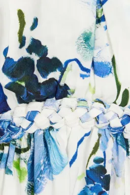 Aje Capucine Floral Print Linen Blend Midi Dress, Size XXS. for rent on The Volte - image 4