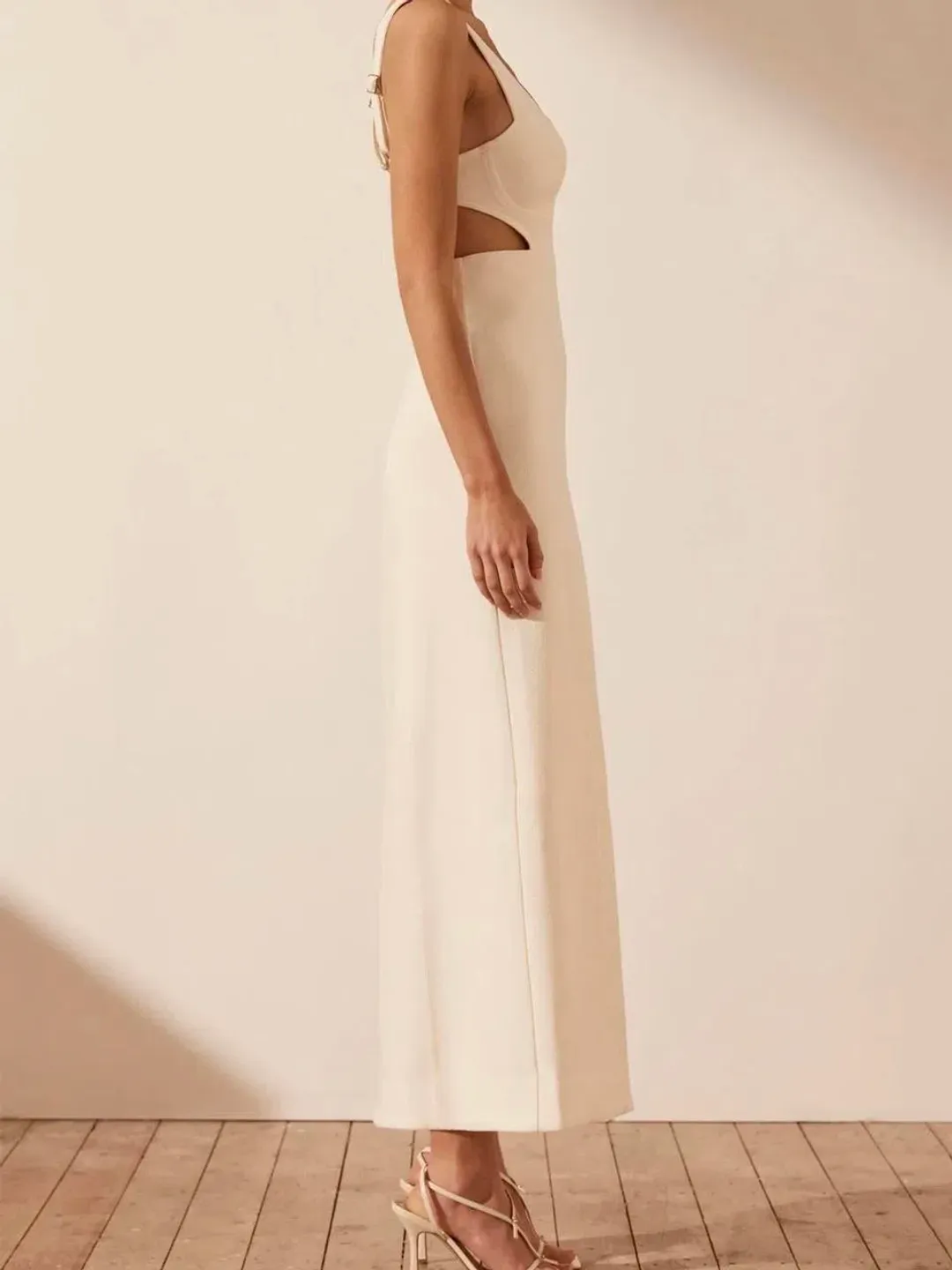 Shona Joy Amura Bustier Midi Dress, Size 12. for rent on The Volte - main image