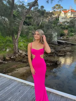 Amy Taylor Kahlara Gown Pink Size 8  for rent on The Volte - image 1