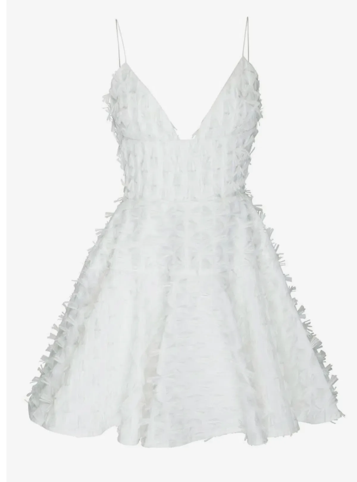 Alex Perry Reese Mini Dress  White Size 6 for rent on The Volte - main image