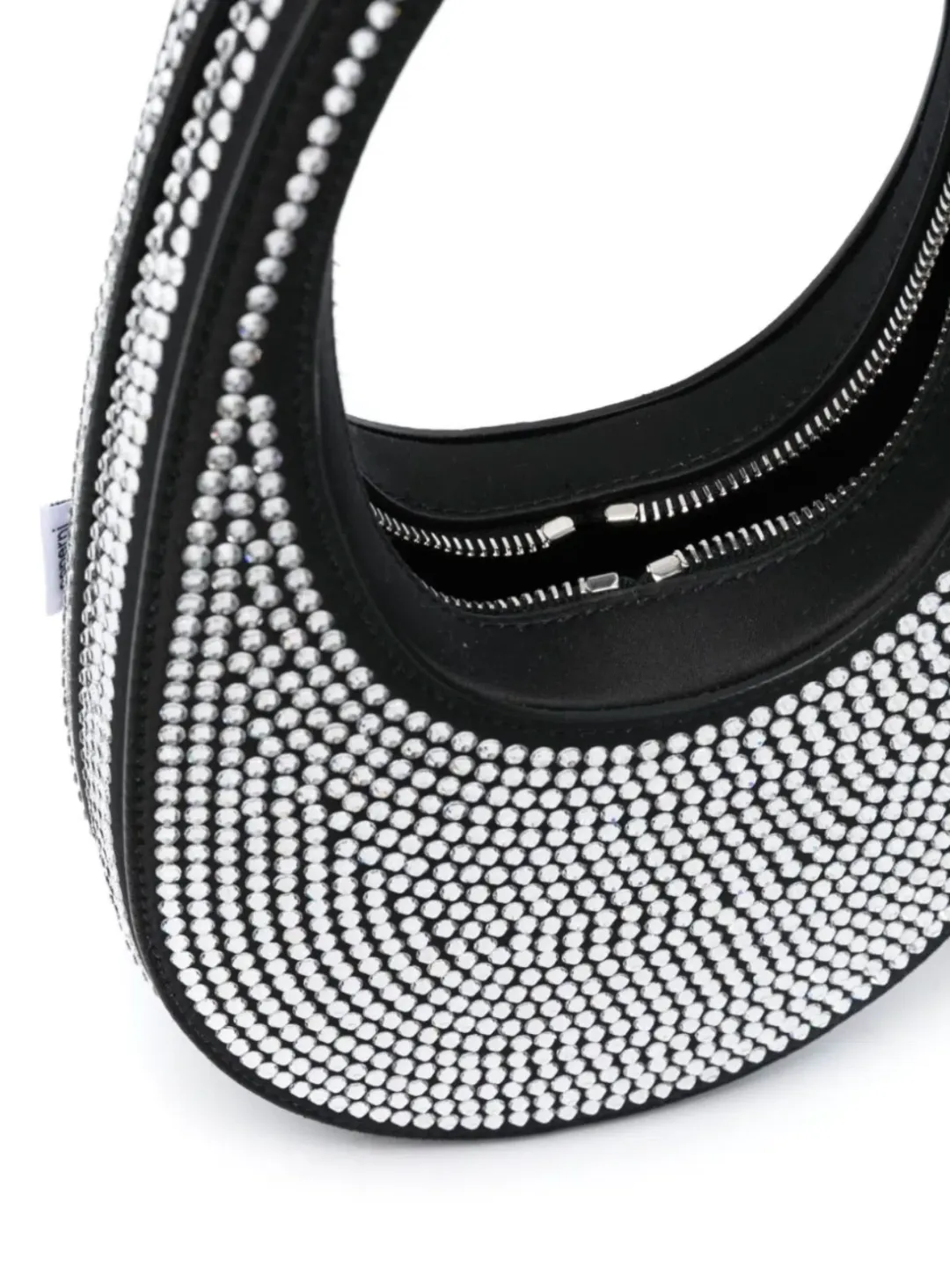 Coperni Crystal Embellished Mini Swipe Bag Black for rent on The Volte - main image