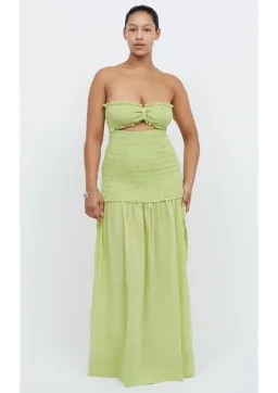 Bec & Bridge Solstice Strapless Maxi Dress Lime Size 6 for rent on The Volte - image 1