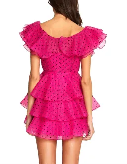 Alice McCall Space Odyssey Frilled Mini Dress Hot Pink Size 8 for rent on The Volte - image 3