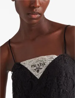 Prada Lace Midi Dress Black Size 36 / AU 4 for rent on The Volte - image 2