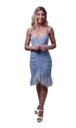 Alice McCall Tulle Cut Out Midi Dress Dusty Blue Size 12 for rent on The Volte - image 1