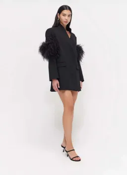 Rachel Gilbert Dani Jacket Mini Dress Black Size XS / AU 6  for rent on The Volte - image 2