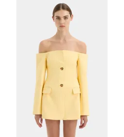 Sir the Label Sandrine Dress in Limone Yellow Size AU 12 for rent on The Volte - image 2