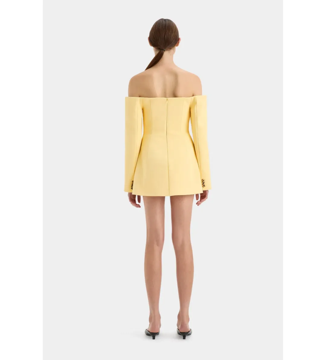 Sir the Label Sandrine Dress in Limone Yellow Size AU 12 for rent on The Volte - main image