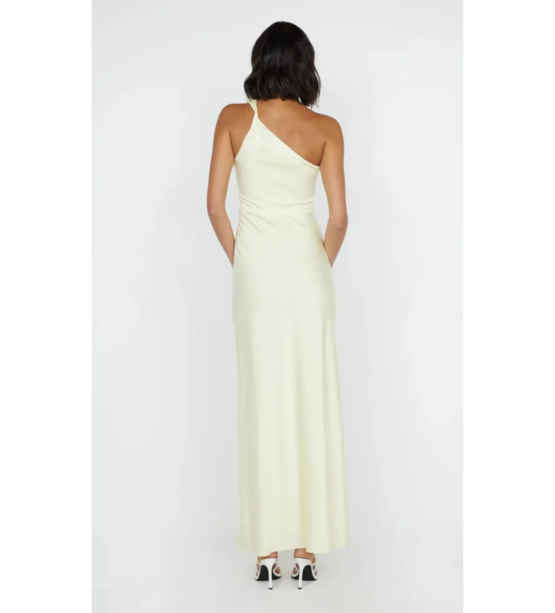 Bec & Bridge Lunetta Asym Dress Ice Yellow Size AU 12 for rent on The Volte - main image