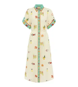 Alémais Holiday Go-to Embroidered Shirtdress Print Size AU 16 for rent on The Volte - image 5
