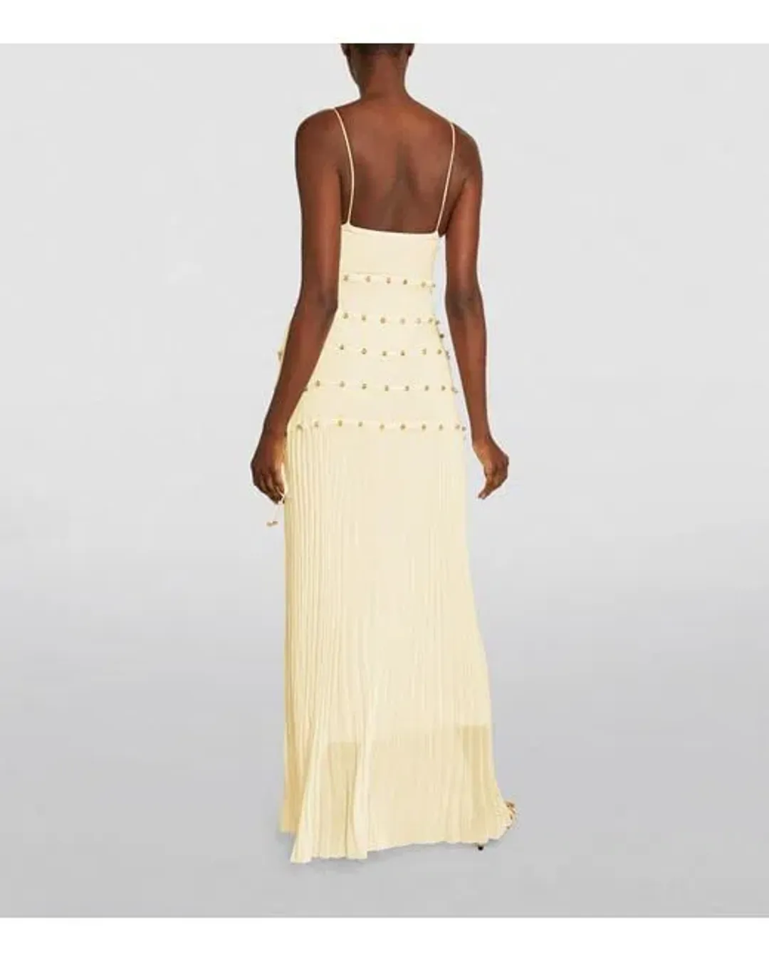 Christopher Esber Reminiscence Beaded Maxi Dress in Butter Size M / AU 10 for rent on The Volte - main image