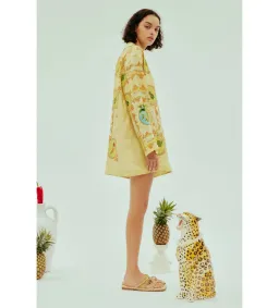 Alémais La Musica Tunic Dress Yellow Print Size AU 16 for rent on The Volte - image 4