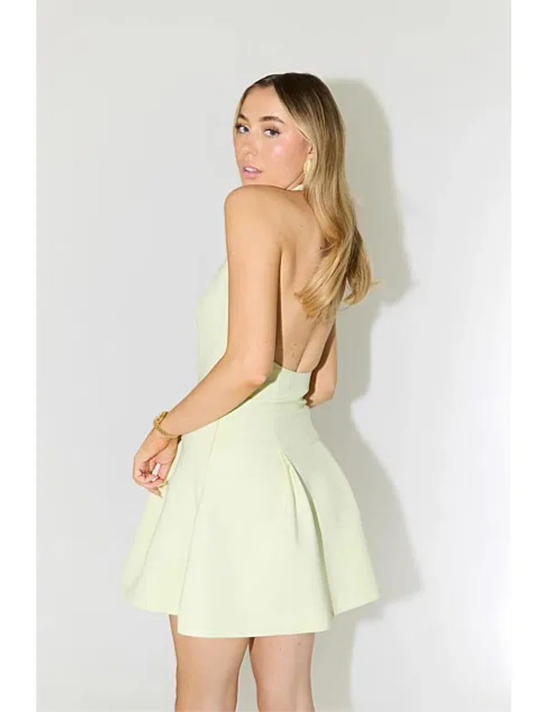 Odd Muse Ultimate Muse Dropped Hem Mini Dress Lime Size S / AU 8 for rent on The Volte - main image