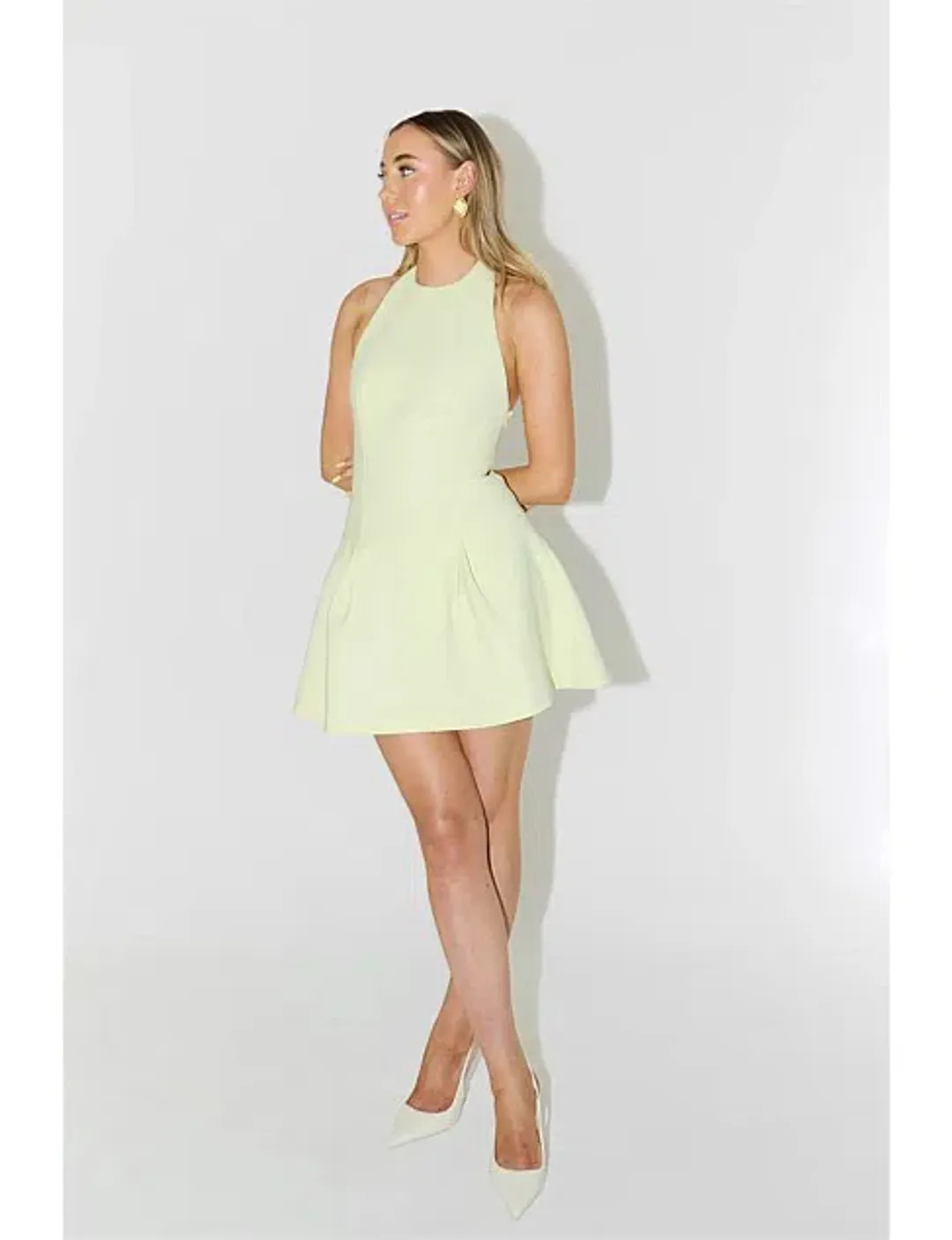 Odd Muse Ultimate Muse Dropped Hem Mini Dress Lime Size S / AU 8 for rent on The Volte - main image