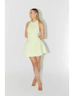 Odd Muse Ultimate Muse Dropped Hem Mini Dress Lime Size S / AU 8 for rent on The Volte - image 1