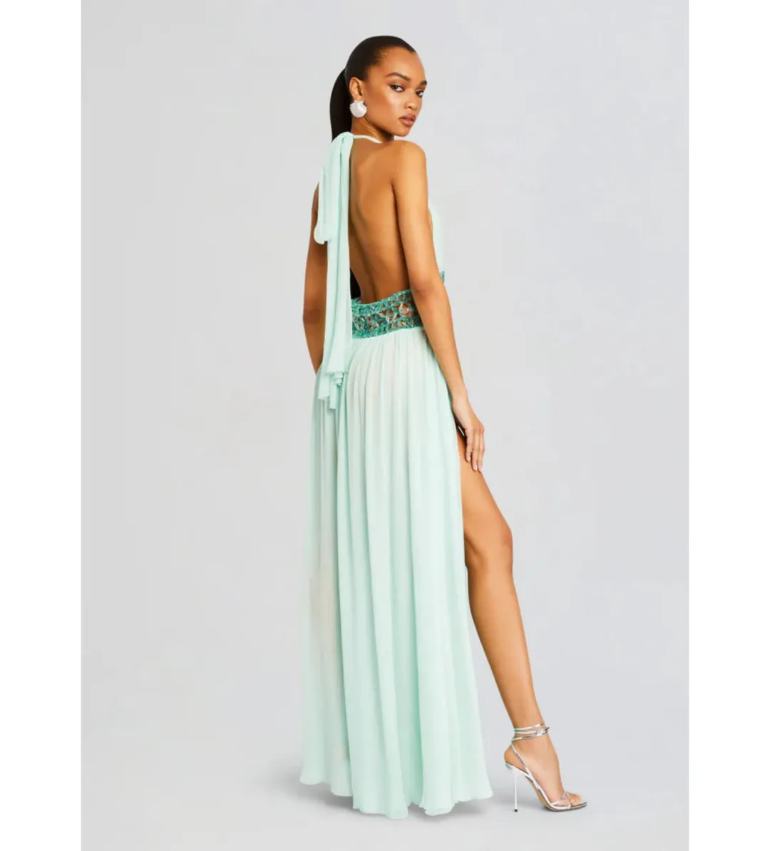 Retrofete Allete Embellished Dress Miami Mint Size AU 4 for rent on The Volte - main image