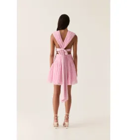 Aje Escapist Mini Dress Flash Pink Size AU 10 for rent on The Volte - image 2