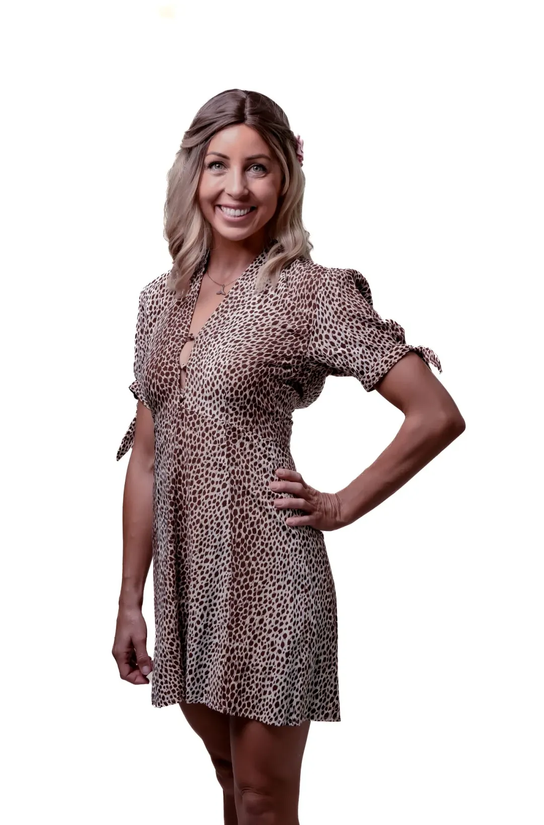 Auguste The Label Auguste The Label Nala Cole Mini Dress Leopard Print Size AU 6  for rent on The Volte - main image