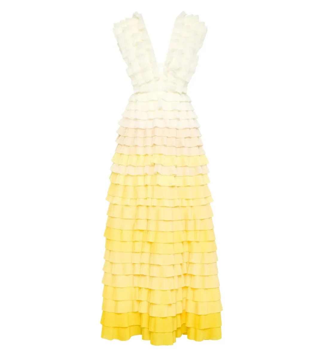 Aje Reflection Ombre Gown in Ivory/Acacia Yellow Size AU 16 for rent on The Volte - main image