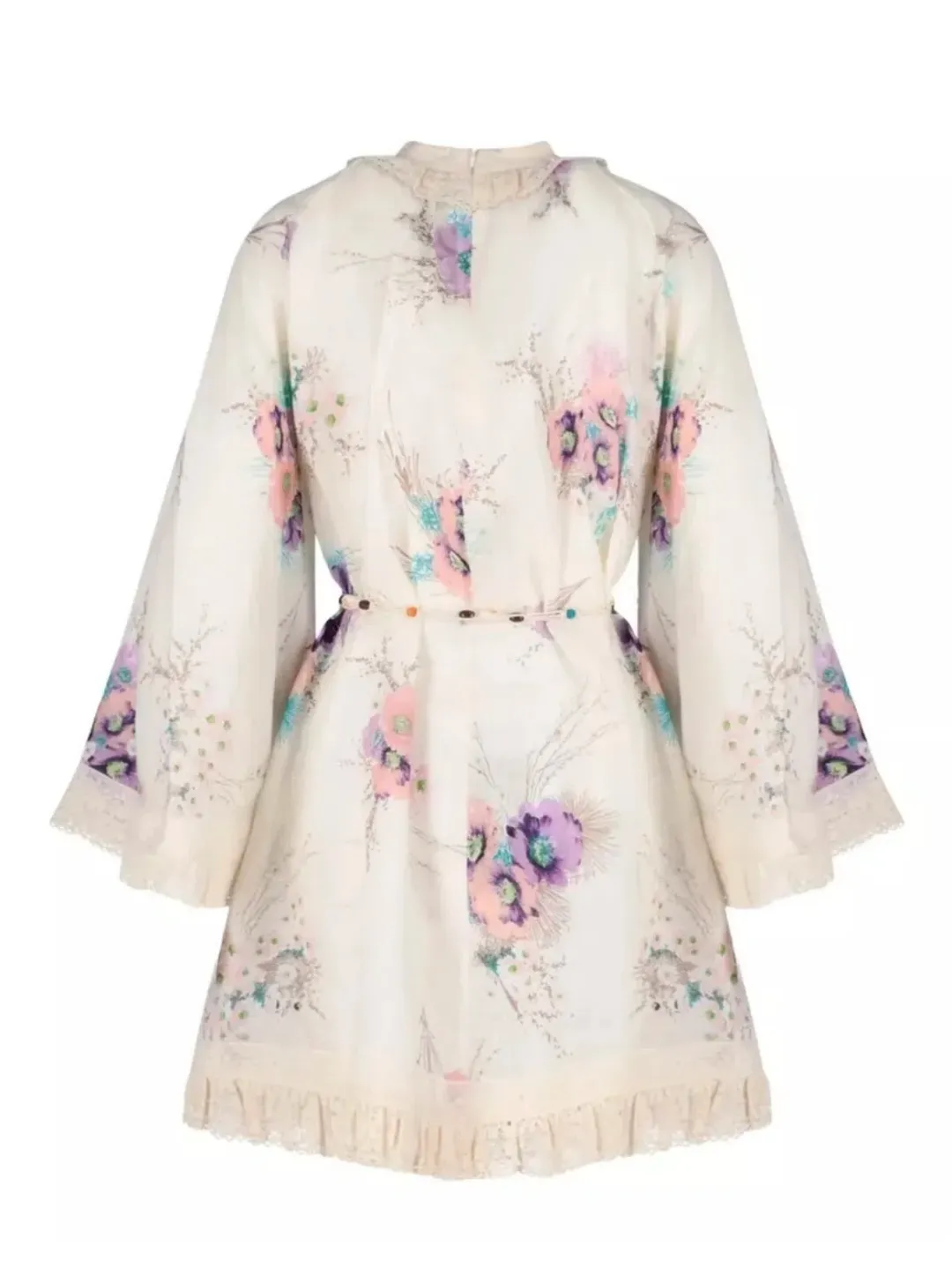 Zimmermann The Jude Lace Trim Swing Dress in Bright Floral Size 4 / AU 16 for rent on The Volte - main image