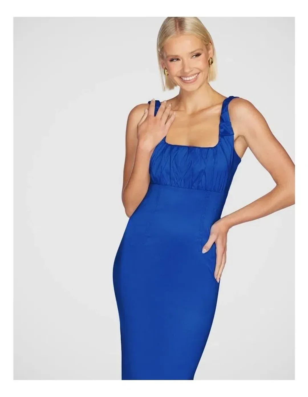 Pilgrim Natalya Square Neck Dress Blue Size 10 for rent on The Volte - main image