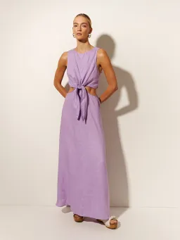 Kivari Ellie Cut Out Maxi Dress Lilac Size 16 for rent on The Volte - image 1