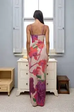 WIth Harper Lu Slip Dress - Mesh Fuchsia Bloom size M for rent on The Volte - image 4