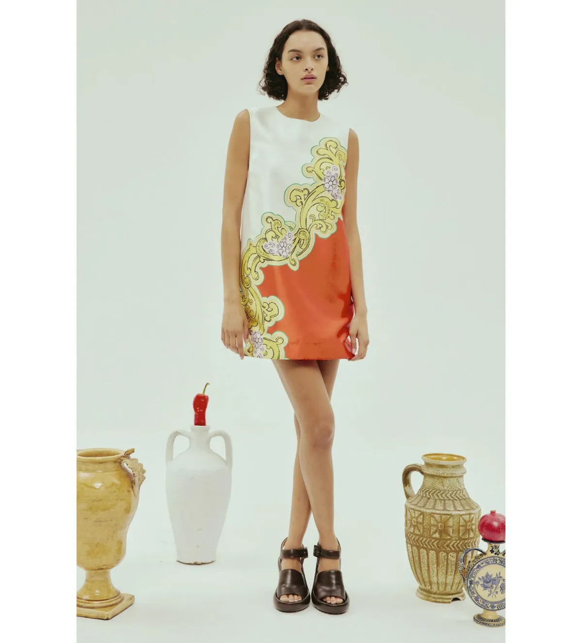 Alemais Sierra Mini Dress Multi Print Size 10 for rent on The Volte - main image