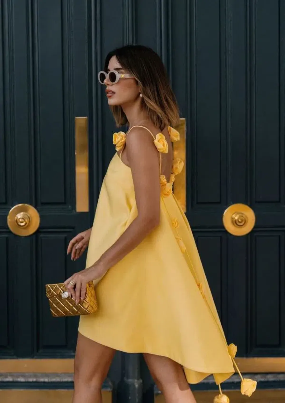 Leo Lin Fiona Rose Mini Dress Size 8 for rent on The Volte - main image