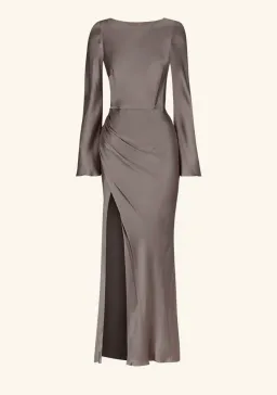 Shona Joy La Lune Flared Sleeve Side Split Midi Dress - Graphite Grey size 8 for rent on The Volte - image 7