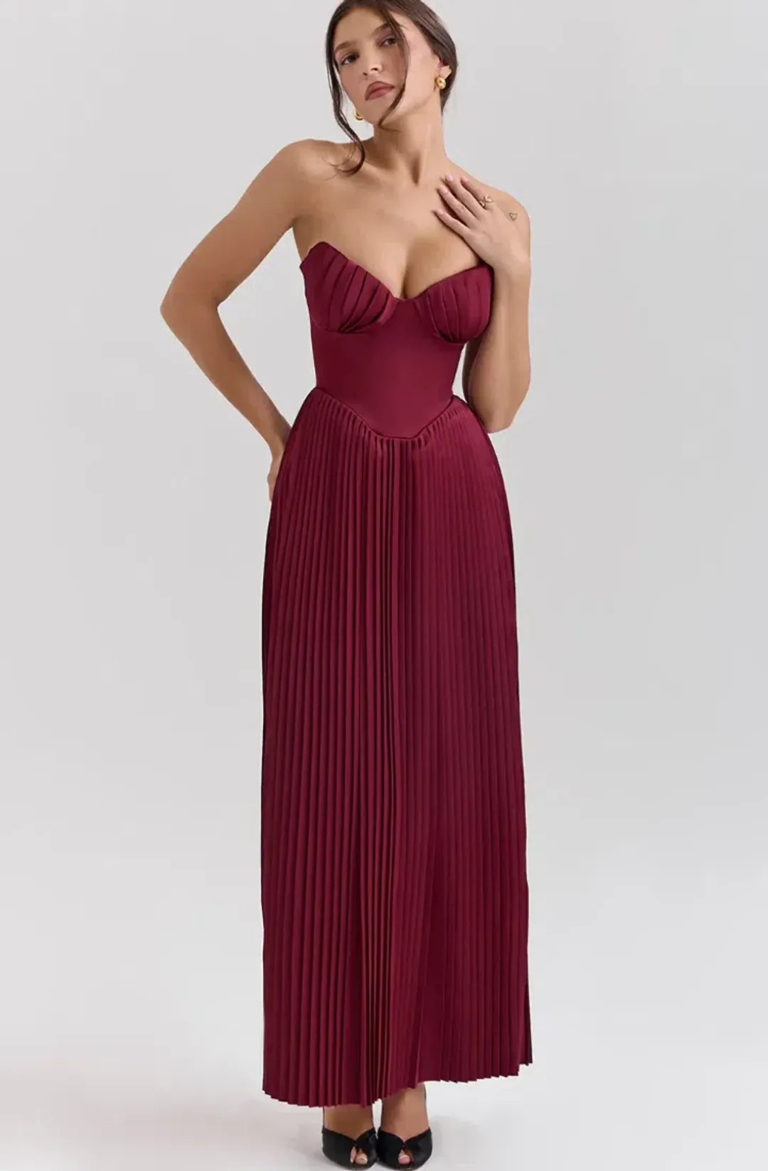 House Of CB Marcella Dress Berry Size S/AU 8 for rent on The Volte - main image