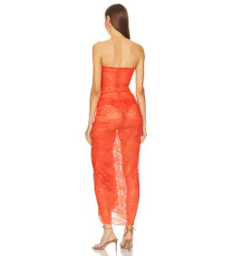 Natalie Rolt Naomi Dress Tangerine Size 1 / AU 8 for rent on The Volte - image 2