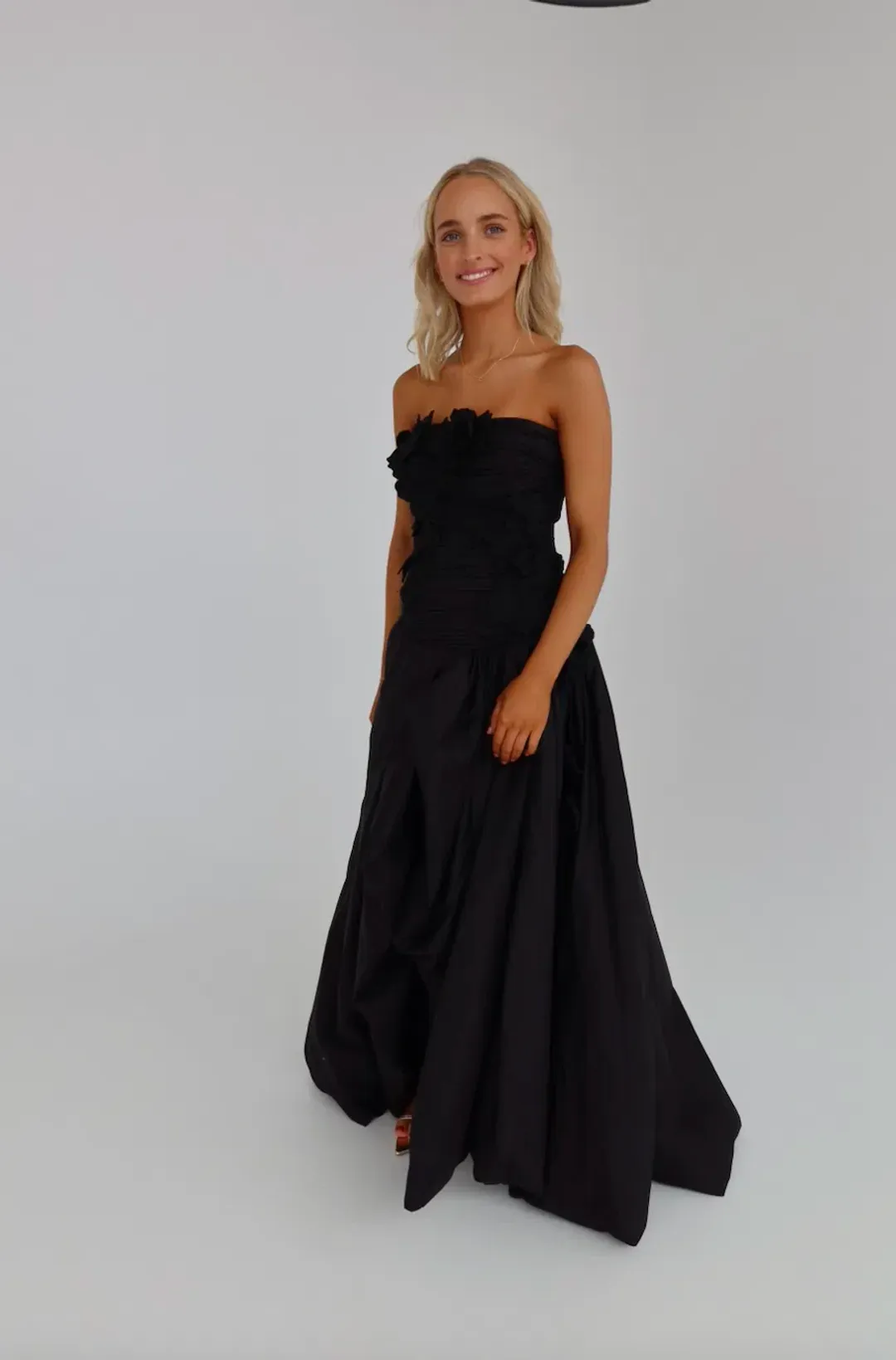 Aje Splendour Flower Gown Black Size AU 6 for rent on The Volte - main image