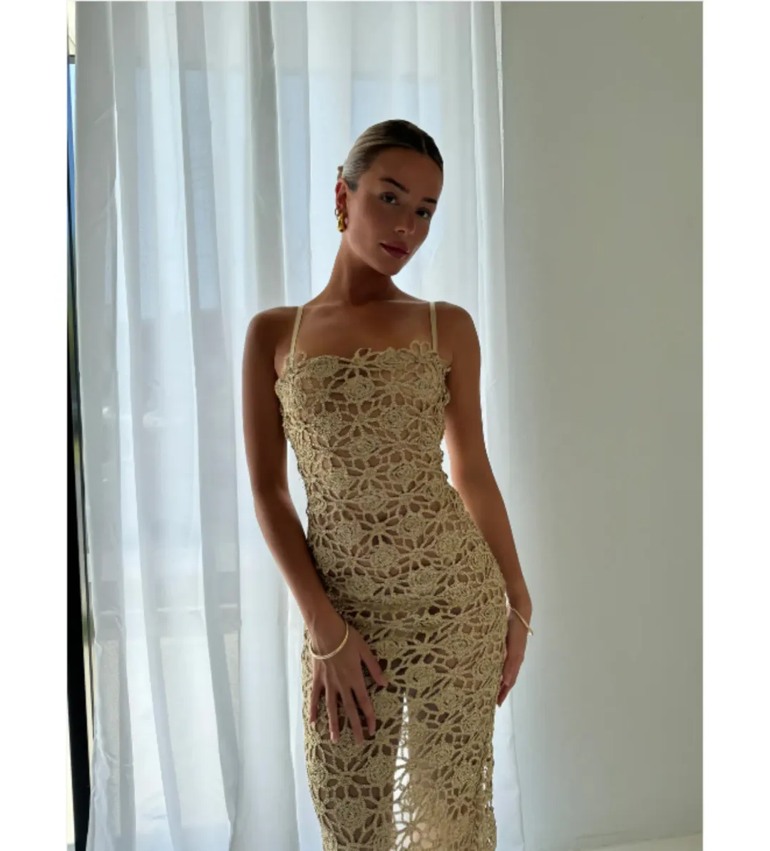 Arcina Ori Kendra Dress Gold Size XS / AU 6  for rent on The Volte - main image