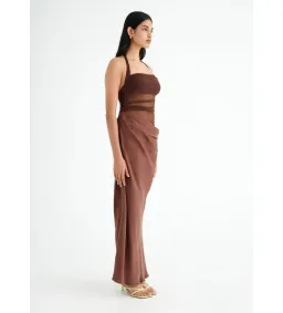 Benni Gina Dress in Chocolate Size AU 10 for rent on The Volte - image 2
