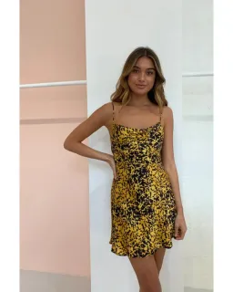 Bec & Bridge Turtle Rock Mini Dress Gold/Black Size AU 8 for rent on The Volte - image 2