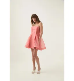 Aje Astrid Strapless Mini Dress Washed Coral Size AU 8 for rent on The Volte - image 3
