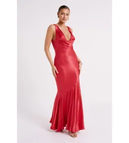 Meshki Ellison Satin Cowl Gown Red Size Small / AU 8 for rent on The Volte - image 1