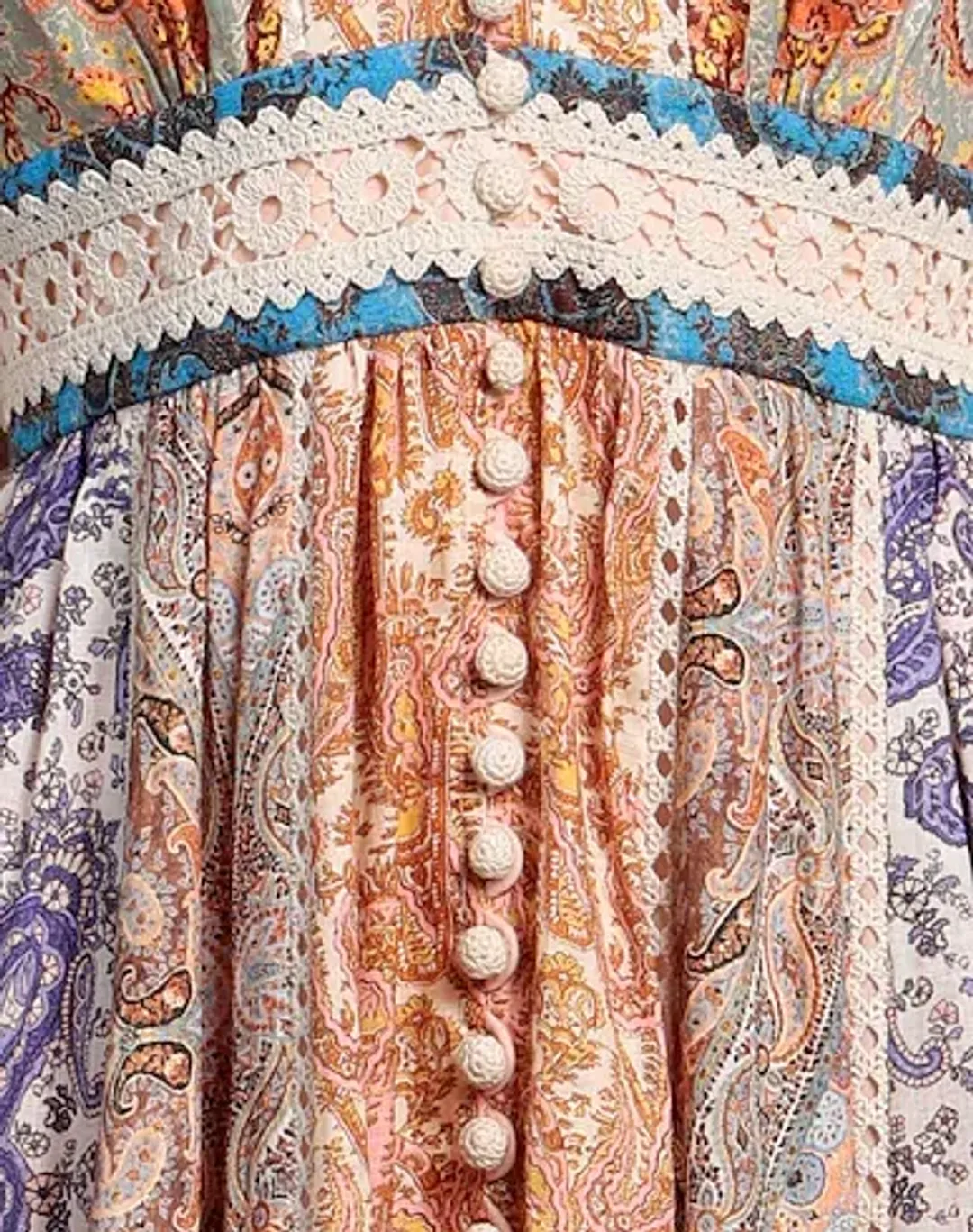 Zimmermann Devi Spliced Midi Dress Print Size 4 / AU 16 for rent on The Volte - main image