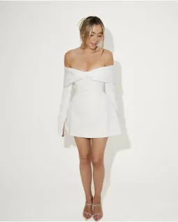 Odd Muse The Ultimate Muse Bow Mini Dress White Size S / AU 8 for rent on The Volte - image 1