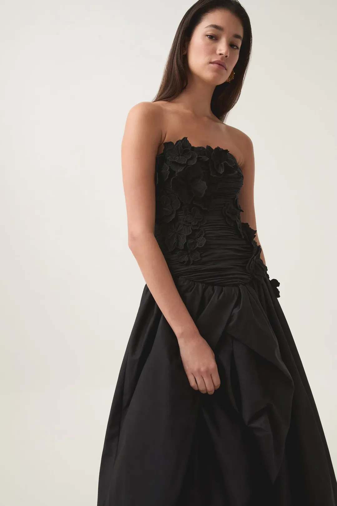 Aje Splendour Flower Gown in Black Size 12 for rent on The Volte - main image
