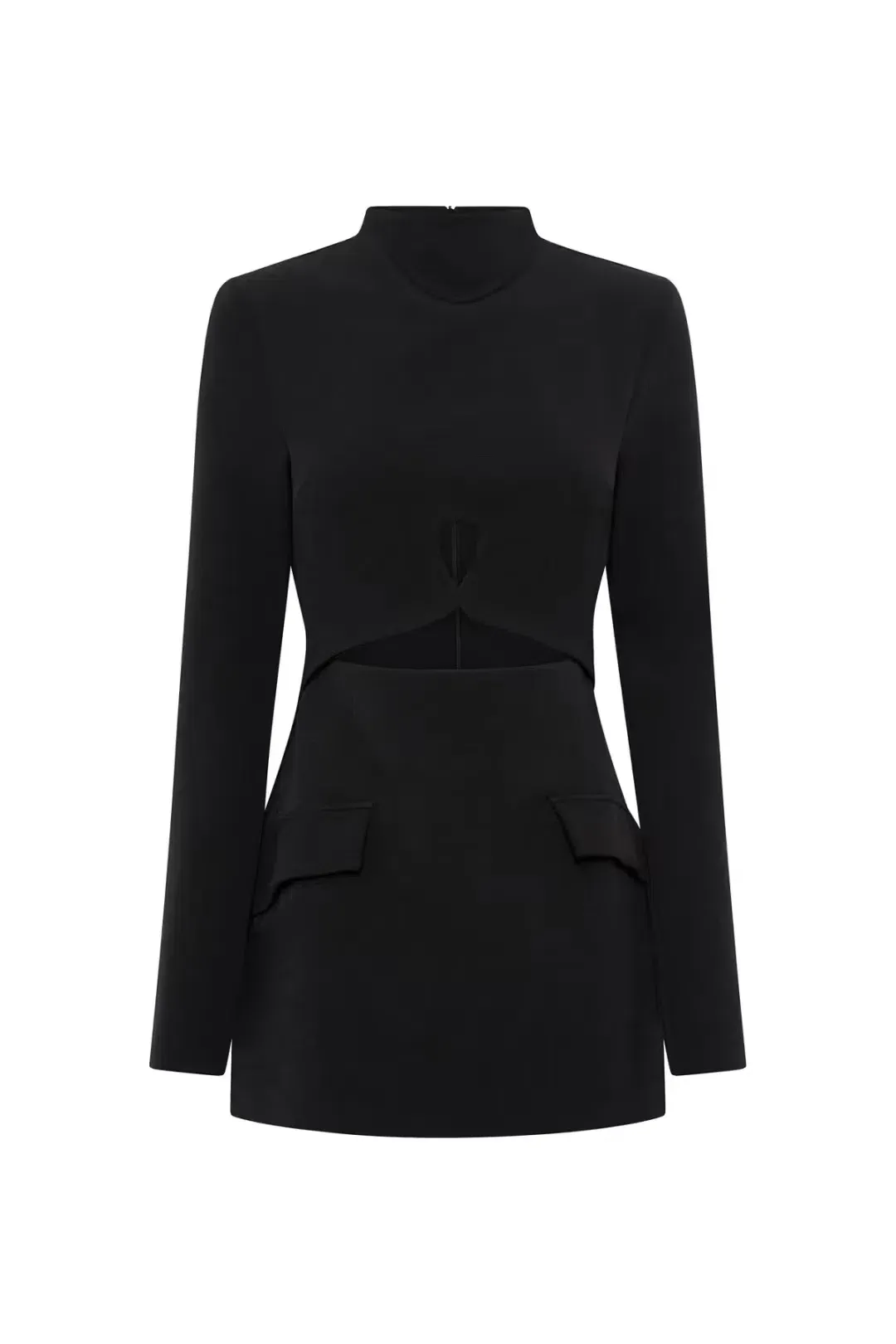 Camilla & Marc Ilona Long Sleeve Mini Dress Black Size 6 for rent on The Volte - main image