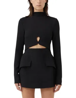 Camilla & Marc Ilona Long Sleeve Mini Dress Black Size 6 for rent on The Volte - image 5