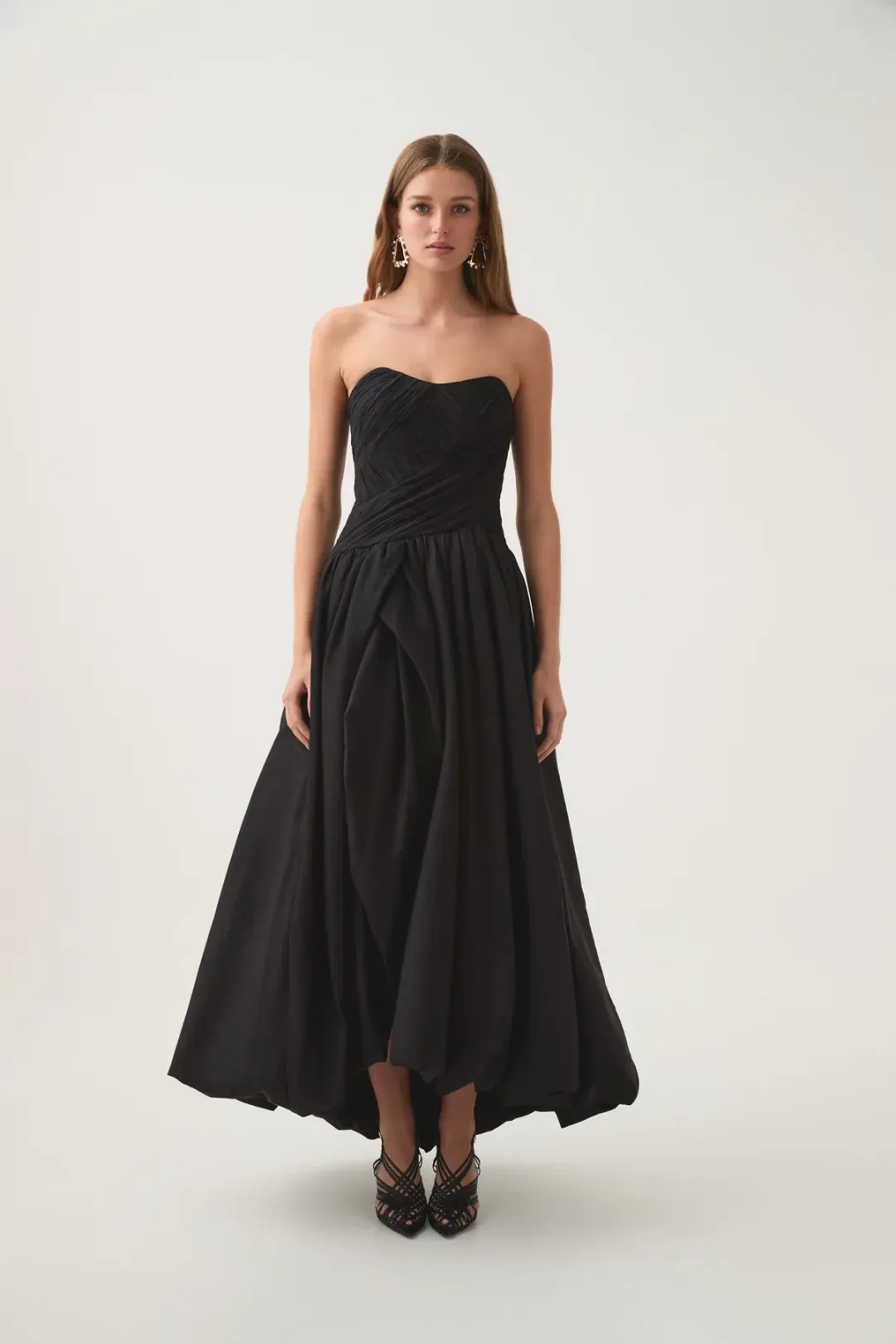 Aje Spatial Maxi Dress Black Size 6 for rent on The Volte - main image