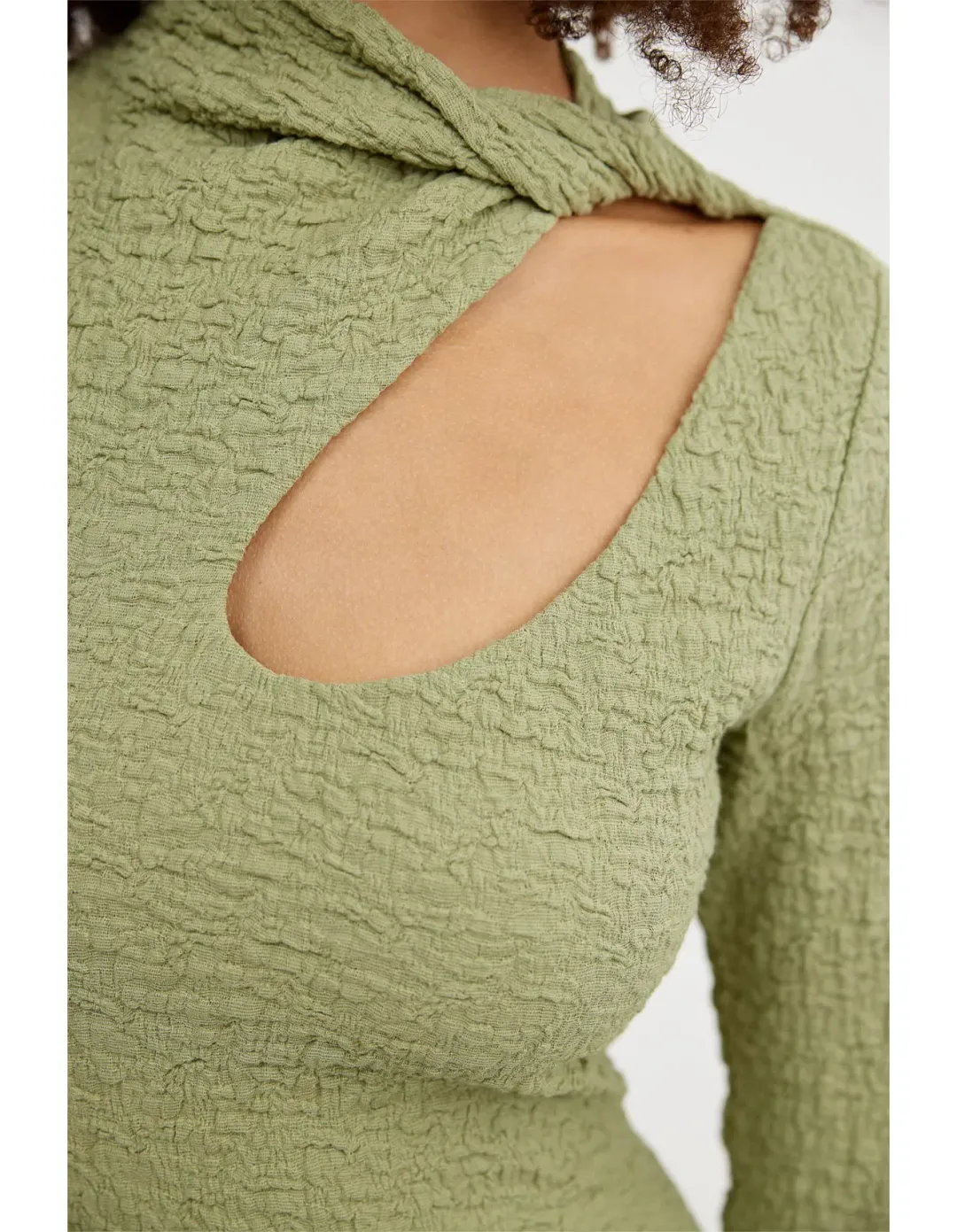 Significant Other Brielle Long Sleeve Midi Dress Sage Green Size 8 for rent on The Volte - main image