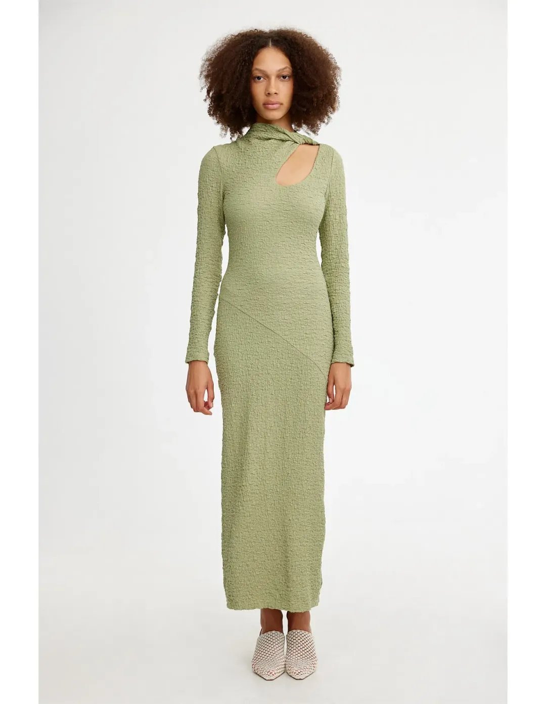 Significant Other Brielle Long Sleeve Midi Dress Sage Green Size 8 for rent on The Volte - main image