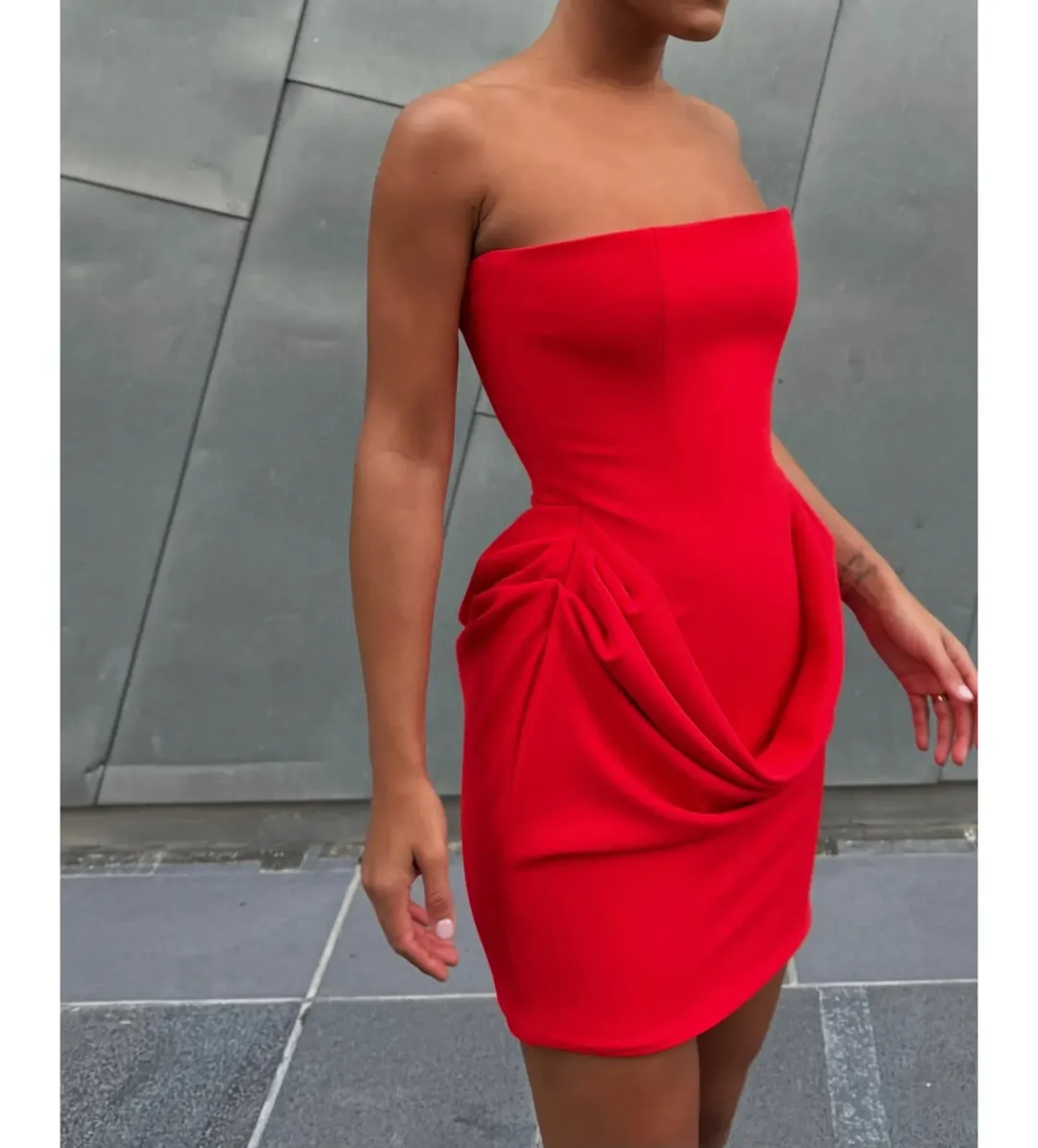 Effie Kats Womens Merci Mini Dress Cherry Red Size XS / AU 6 for rent on The Volte - main image